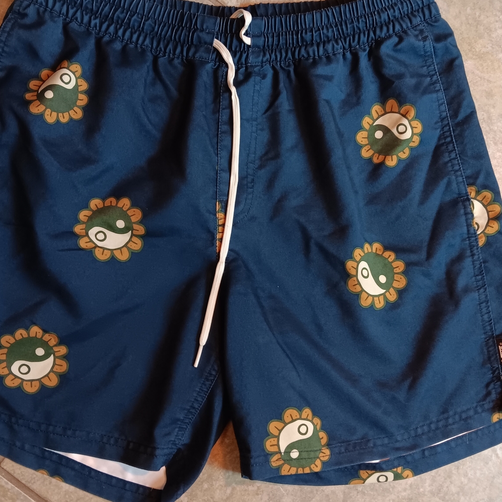 Vans Athletic Shorts Blue and Green for Active Wear